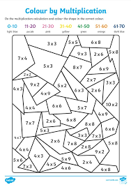 Math multiplication coloring pages are a fun way for kids of all ages to develop creativity, focus, motor skills and color recognition. 3 Times Table Colour By Numbers Novocom Top