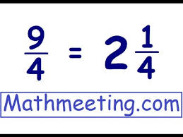 Top number larger than or equal to. Improper Fractions To Mixed Numbers Youtube