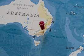 Canberra In World Map A Pin On Canberra, Australia In The World Map Stock Image - Image Of  Education, Atlas: 137664315