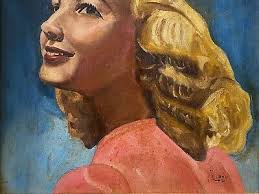 🔥 Antique American NY Ashcan WPA Blond Woman Portrait Oil Painting, Cecil  Bell