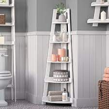 dotted line leon 20 w x 54 h 14 63 d free standing bathroom shelves corner ladder shelf storage small wire shelving unit