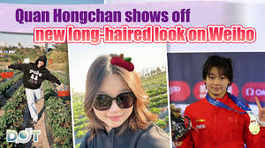 Quan Hongchan shows off new long-haired look on Weibo