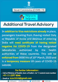The virus is transmitted through direct contact with respiratory droplets of an infected person (generated. Novel Corona Virus National Health Mission