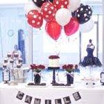 The fabulous cake the cute cupcakes topped. Black White Red Elegant Birthday Party Via Kara Homes Decor