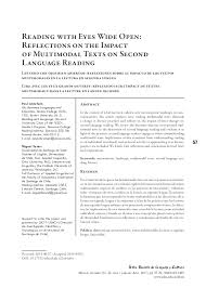 Such activities are generally offered to senior students. Pdf Reading With Eyes Wide Open Reflections On The Impact Of Multimodal Texts On Second Language Reading Miguel Farias Academia Edu