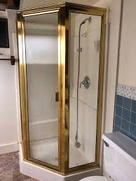 Shower pans with curbs form a complete enclosure to contain water spray and channel it to a drain. Remove Shower Enclosure For Tiling But Keep Shower Base Only Home Improvement Stack Exchange