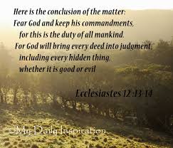 Maybe you would like to learn more about one of these? Fear God And Keep His Commandments