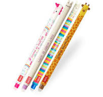 Legami Erasable Gel Pen Set - Giraffe, Llama, Unicorn & Bunny