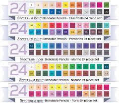 Spectrum Noir Blendable Pencils Color Chart Markers