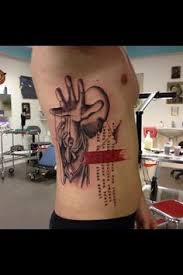 My Tattoo With Some Influences Of Trash Polka It Says Always Think Your Own Thoughts All Other Th Trash Polka Trash Polka Tattoo Trash Polka Tattoo Designs