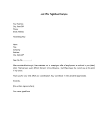 How to edit my post. Formal Rejection Letter To Decline Job Offer Sample Letters Emails