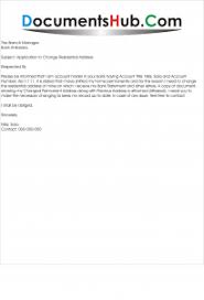 With effect from the date of this letter, all transactions pertaining to my above account are to be honoured only if. Application To Bank For Residential Address Changing