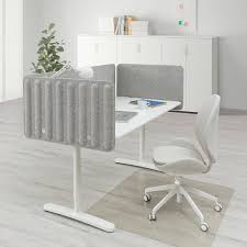 Grey ikea desks white with back. Bekant Desk With Screen White Grey Ikea