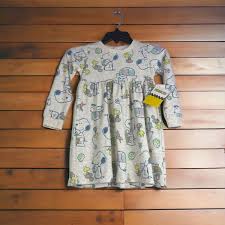 Peanuts Happiness Inspires Style 5T Easter Skate Dress Oatmeal Heather NWT 