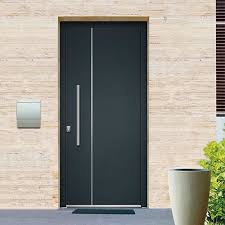 Porte D Entree Monobloc Aluminium Emalu Texas Disponible En Gris Ou Blanc De 80cm A 100cm Porte Entree Alu Porte Entree Aluminium Porte Entree Alu Portes