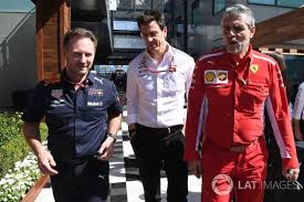 Christian Horner Red Bull Racing Team Principal Toto Wolff Mercedes Amg F1 Director Of Motorsport And Maurizio Arriva Red Bull Racing Racing Team Ferrari F1