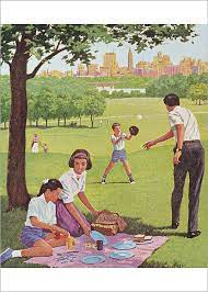 Print Of Family Picnic In 2021 Family Picnic Family Drawing Memory Drawing