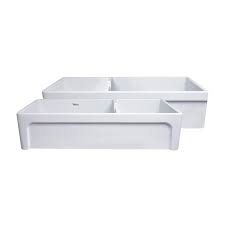 Free shipping on most items. Glencove 42 Large Double Bowl Reversible Fireclay Sink With Beveled F Whitehaus Collection