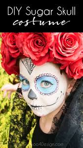 In honor of halloween, here's a tutorial on how to easily do a sugar skull face makeup. Sugar Skull Costume Diy Cuckoo4design