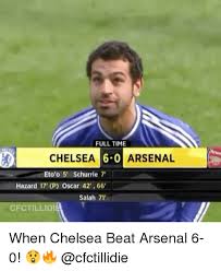 Arsene wenger, arsenal'in başındaki 1000'inci maçında ağır bir yenilgi aldı. Fulltime M Chelsea 6 0 Arsenal Eto O 5 Schurrie 7 Hazard 17 P Oscar 42 66 Salah 7 Cfctillidi When Chelsea Beat Arsenal 6 0 Arsenal Meme On Me Me