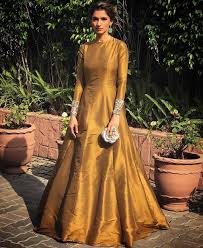 Beautiful Silk Anarkali Gown With Hand Embroidery On Sleeves Indian Gowns Dresses Pakistani Fashion Party Wear Fashion