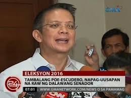 24 Oras: Tambalang Poe-Escudero, napag-uusapan na raw ng dalawang senador