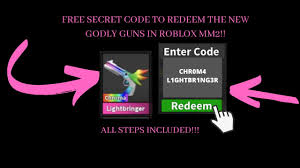 Check now roblox murder mystery 2 codes for 2021. Free Secret Chroma Lightbringer Code In Roblox Mm2 Redeem Now Youtube
