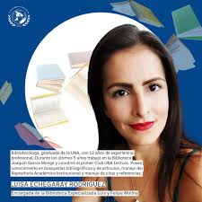 Les presentamos a la nueva encargada de nuestra Biblioteca Especializada  Luis y Felipe Molina #BLFM, Luis Fernanda Echegaray Rodriguez. La  Biblioteca tendrá un horario diferenciado hasta el 08 de noviembre y  regresará