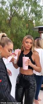 Sofia Richie Shows Off Her Dance Moves In Leather Pants At Khloe Kardashian S 35th Birthday Party Daily Mail Online
