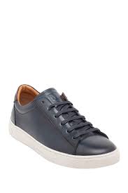 Angelo calf fur shoes sneaker 100% leather italy new. Bruno Magli Diaz Leather Sneaker In Navy Blue For Men Lyst