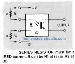 How To Connect Resistor To Optocoupler Input Side Led Circuit Projects Resistors Inrush Current