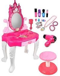 Kids Vanity Table Pretend Play Beauty Makeup Table Chair Fashion Accessories New Kids Vanity Girls Vanity Toys For Girls