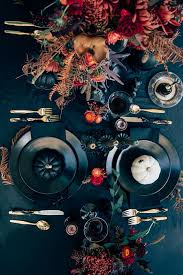 This buffalo check round tablecloth proves your dining. 25 Spectacular Halloween Wedding Table Settings Weddingomania