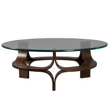 White wicker coffee table glass top best modern furniture, source: Round Walnut Mid Century Modern Sculptural Bentwood Glass Top Coffee Table For Sale At 1stdibs