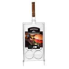 Grelha Grill Para Hamburguer Inox M 25 X 43 Cm Grilazer Madeiramadeira