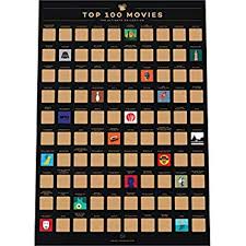 Gift Republic 100 Movies Scratch Off Bucket List Poster