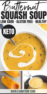 Creamy Low Carb Paleo Butternut Squash Soup Recipe With Coconut Milk Butternut Squash Recipes Soup Paleo Butternut Squash Squash Soup Recipe