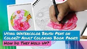 Here are free printable adult coloring pages with difficult designs like detailed owls, complex mandalas & the secret garden. Using Watercolor Brush Pens On Colorit Adult Coloring Book Pages How Do They Hold Up Youtube