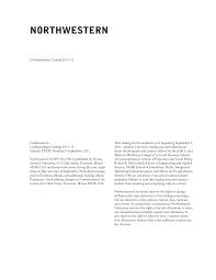Northwestern University Undergraduate Catalog 2011-12