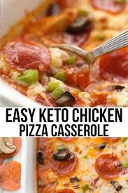 Easy Keto Chicken Pizza Bake In 2020 Keto Recipes Easy Chicken Pizza Bake Keto Recipes Dinner