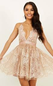 Drop Of Magic Dress In Rose Gold Showpo Gold Dress Short Hoco Dresses Magic Dress