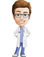 Physician Cartoon Vector Character