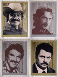 Limited Edition Classic Mustaches Four Print Series Tom Selleck Burt Reynolds Sam Elliott Nick Offerman Sold By Black Jelly Bean Club On Storenvy