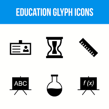 86 free open source icons & illustrations found. Six Education And Schooling Glyph Icon Set 1349132 Vector Art At Vecteezy