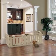 The playpen works great outdoors to confine your pet during family gatherings, plus it converts into a pet gate and room divider to confine your pet safely indoors in areas with larger openings. Richell Convertible Indoor Outdoor Pet Playpen Walmart Com Walmart Com