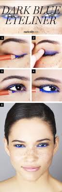 Makeup How To Dark Blue Eyeliner Blue Eyeliner No Eyeliner Makeup Purple Eyeliner