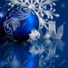 30 beautiful blue christmas decorations ideas image. Blue And Silver Christmas Ornaments On Dark Blue Xmas Background Stock Photo Picture And Royalty Free Image Image 32790782