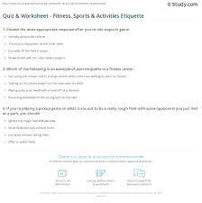 Our online entrepreneurship trivia quizzes can be adapted to suit your requirements for taking some of the top entrepreneurship quizzes. Quiz Worksheet Fitness Sports Activities Etiquette Study Com