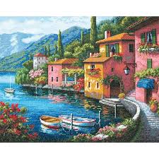 Check spelling or type a new query. Dimensions Gold Collection Counted Cross Stitch Kit 15x12 Lakeside Village 16 Count 7128082 Hsn