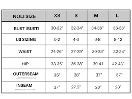 size chart noli yoga